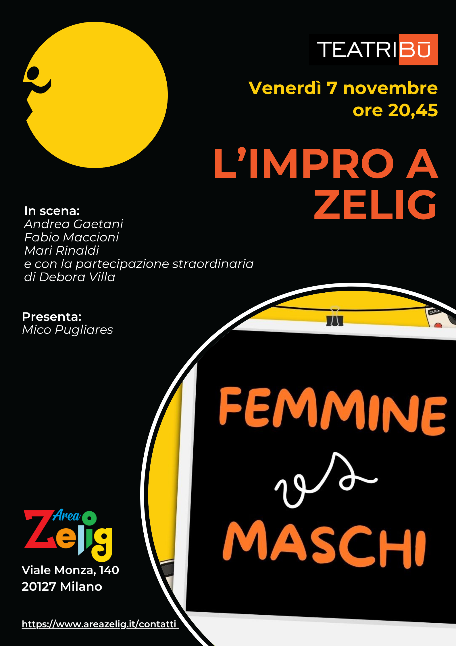 L’Impro a Zelig – Femmine vs Maschi
